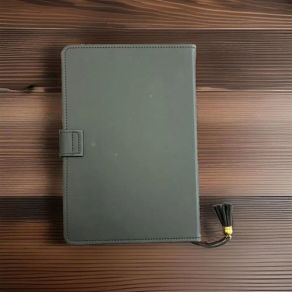 Corner Office By Jot Black Faux Leather Journal 192 Page Tassel Bookmark